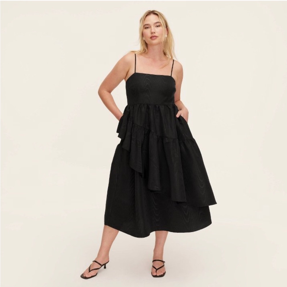 Women’s Tiered Ruffle Midi Tank Dress Kate Spade x Target Black XS